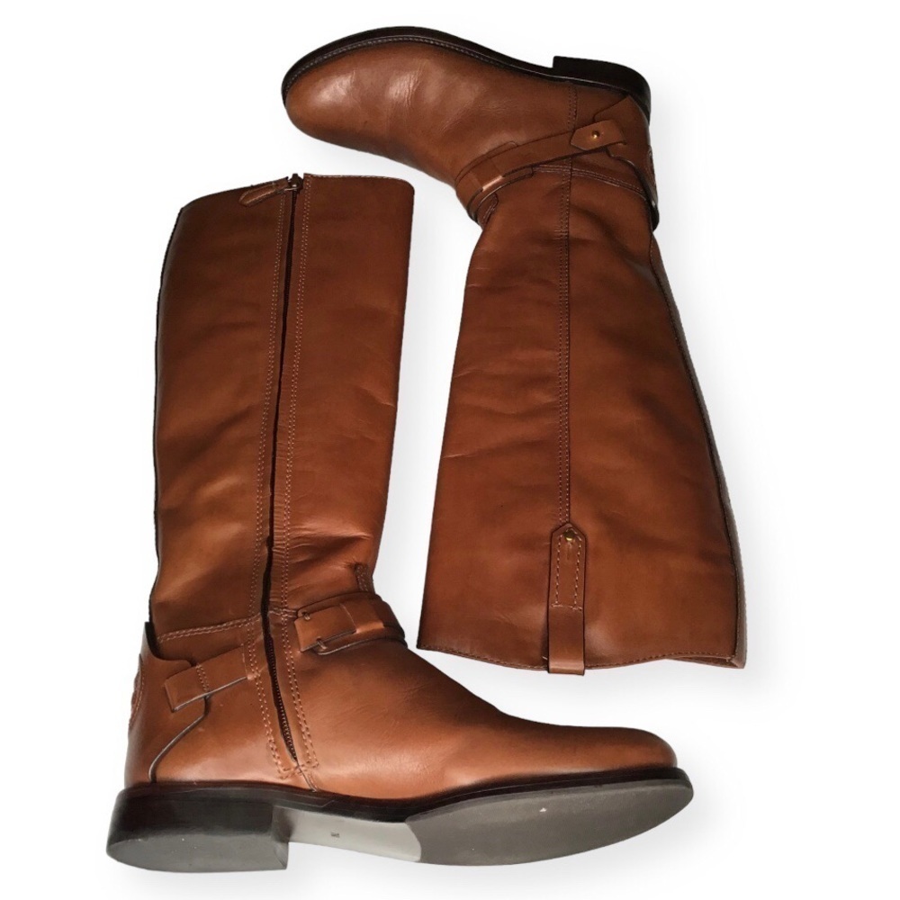 Tory Burch Colton Leather Riding Knee High Boots in Almond Size 7. - Picture 2 of 13